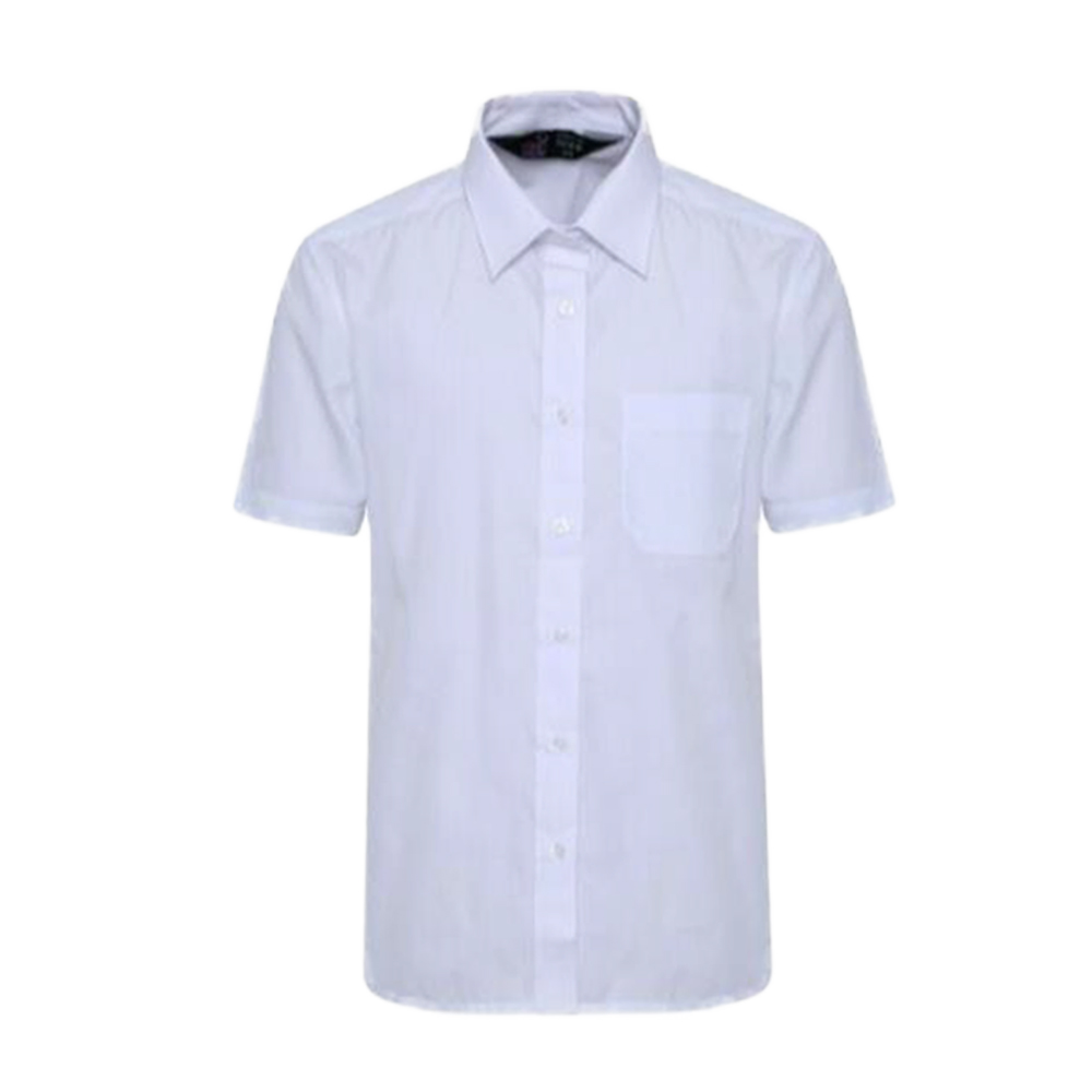 WHITE SHORT SLEEVE School Shirts - KenKnit K Ltd